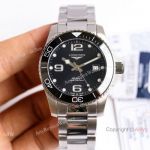 Swiss Clone Longines Hydroconquest Watch Black Dial Stainless Steel Case